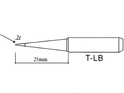 Grot lutowniczy uniwersalny stożek 0.2mm  900M T-LBHQ Black do stacji WEP AOYUE ZHAOXIN YIHUA PT