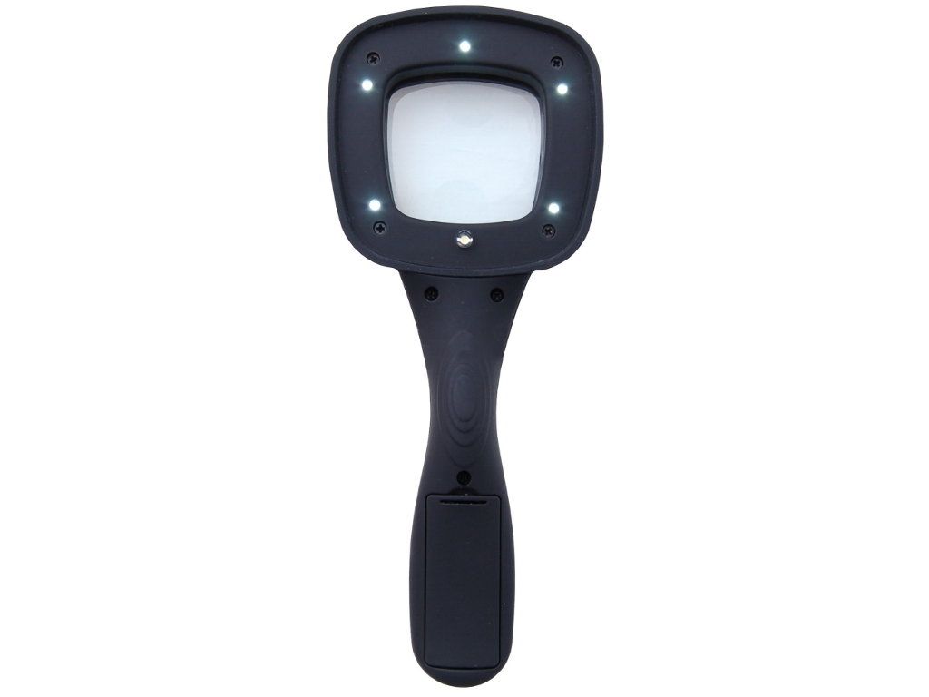 Lupa ręczna podświetl LED  soczewka 65mm powiększające 4D