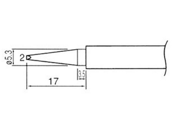 Grot do stacji płaski 2mm ZD-931 typ N1-46