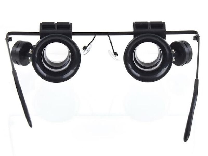 Lupa nagłowna okulary z podświetleniem lupa LED 20x