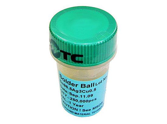 Kulki BGA PMTC 250000 szt 0,76 mm Sn96,5/Ag3/Cu0,5 bezołowiowe 