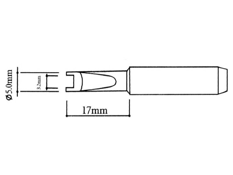 Grot lutowniczy śrubokręt z rowkiem 5mm 900M T-RHQ Black do stacji WEP AOYUE ZHAOXIN YIHUA PT