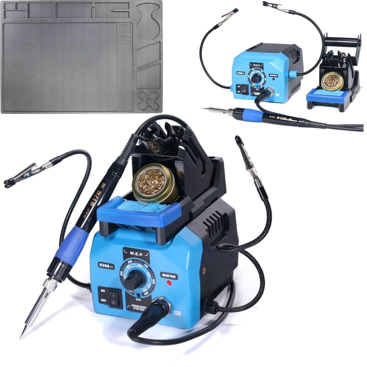 Stacja lutownicza WEP 936A-II 115W ESD Safe + Mata Antystatyczna Silikonowa