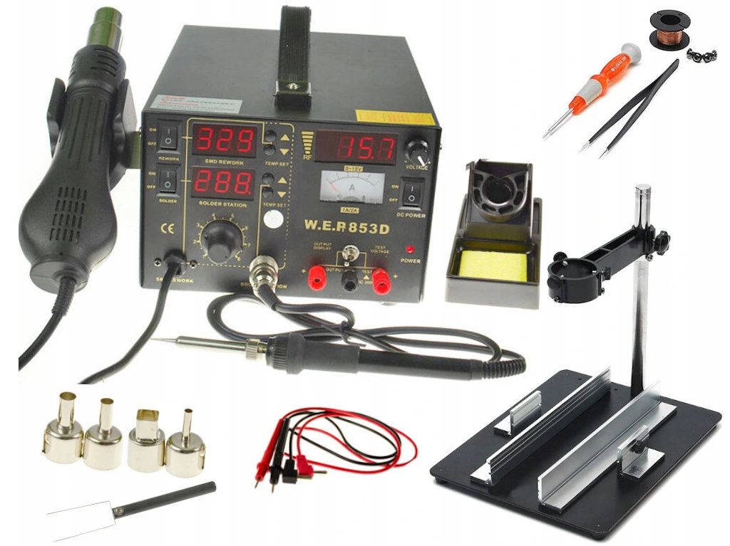 Stacja Lutownicza WEP 853D +Platforma PCB 628-IV