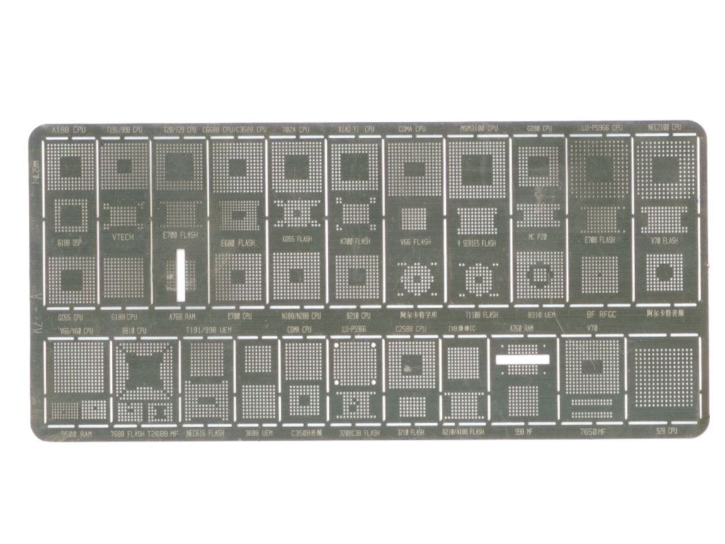 Zestaw sita BGA KZ-A  T= 0,25 mm