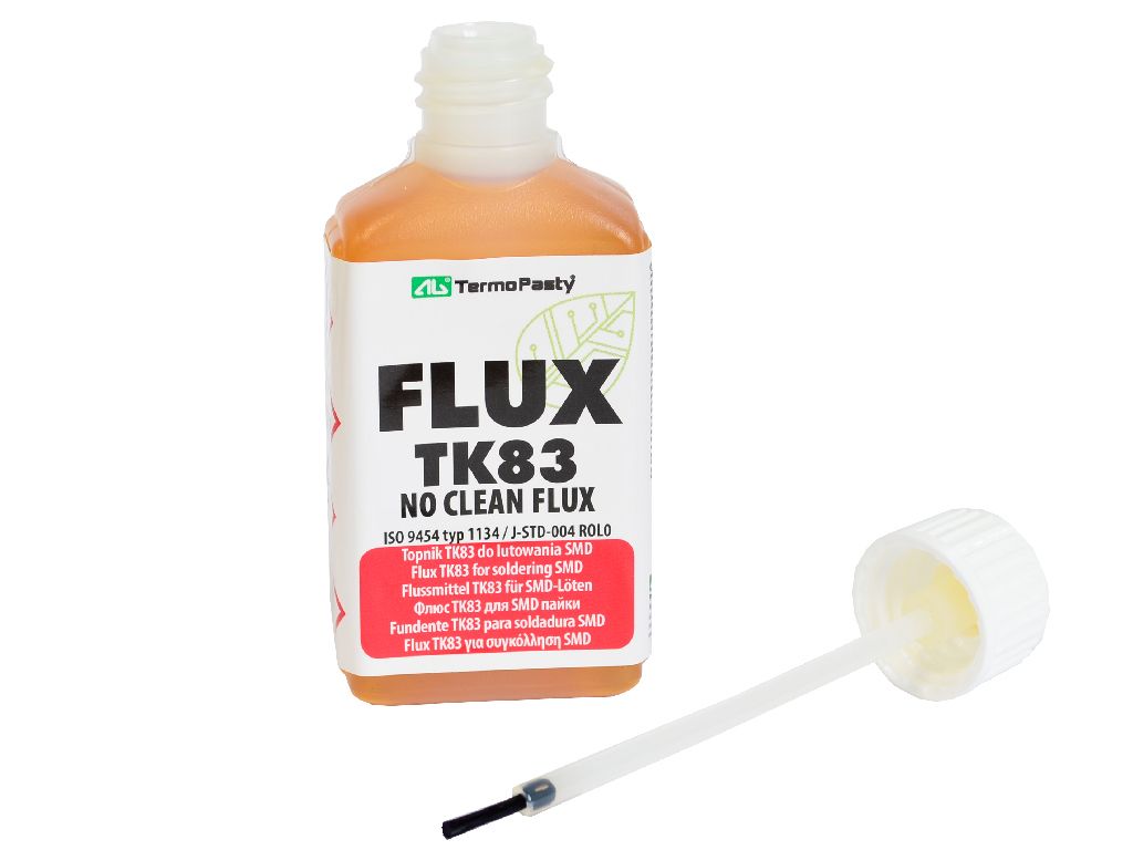 Topnik lutowniczy w płynie TK83 | Typ No Clean | FLUX | Butelka 50ml