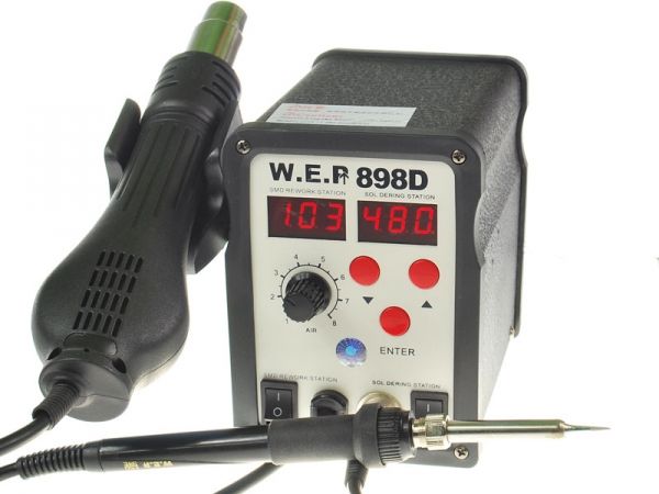 Stacja lutownicza WEP 898D 2w1