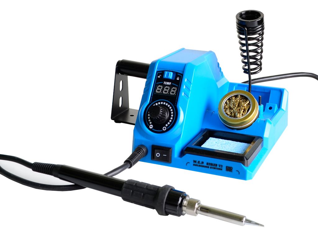 Stacja lutownicza kolbowa WEP 926LED V3 Blue + Kalafonia + czy¶cik miedziany