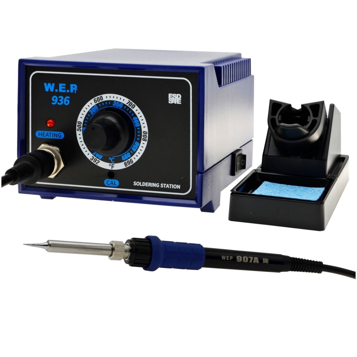 Stacja lutownicza grotowa WEP 936 60W | System ESD Safe | Bogaty zestaw chemii i akcesoriów lutowniczych