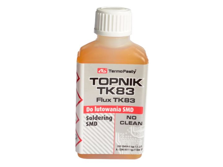 Topnik lutowniczy w płynie TK83 | Typ No Clean | FLUX | Butelka 50ml