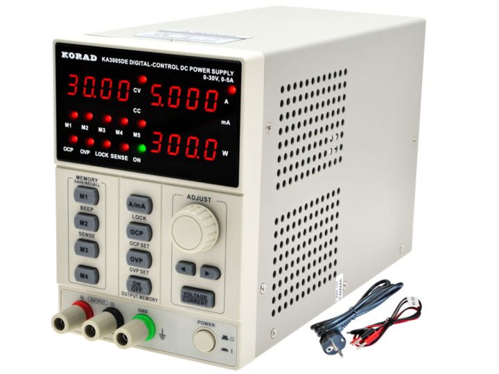 Zasilacz laboratoryjny KORAD KA3005DE 30V5A, PAMIĘĆ x5, OCP OVP  SENSE