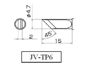 Grot ścięty nóż 4.7mm JV-TP6 do stacji iSolder-40 PT AOYUE T12