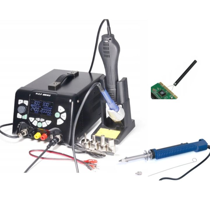 Stacja lutownicza WEP 853D 5A II zasilacz 30V/5A +Odsysacz elektr.