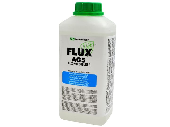 Topnik flux bezkalafoniowy AG‑5 1000 ml do SMD i PCB