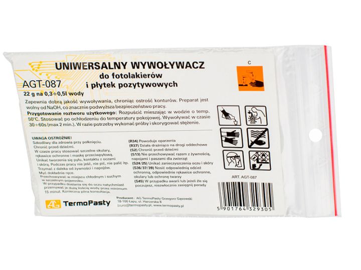 Wywoływacz do fotolakierów i płytek pozytywowych 22 g