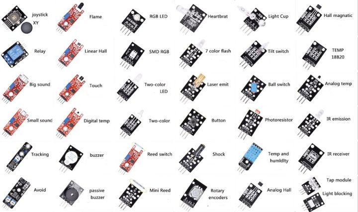 Zestaw 37 modułów z zgodny z Arduino