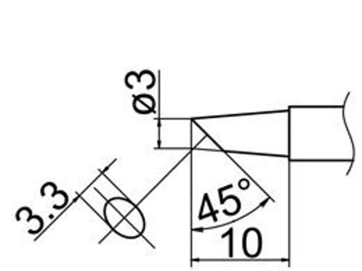 Grot ścięty ukośnie 3mm JV-TP14N do stacji iSolder-40 PT AOYUE T12