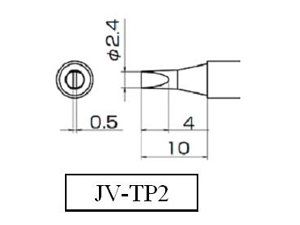 Grot śrubokręt płaski 2.4mm JV-TP2 do stacji iSolder-40 PT AOYUE T12