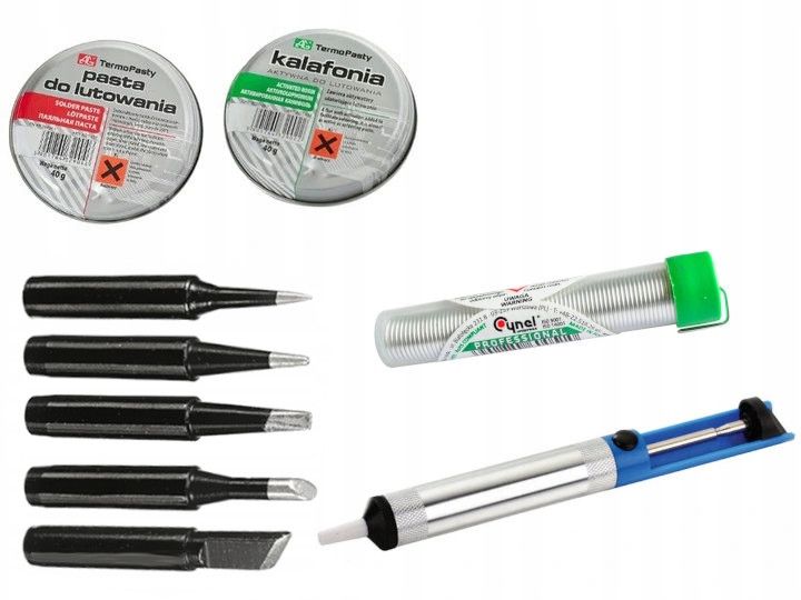 Zestaw odsysacz cyna kalafonia pasta groty 900M