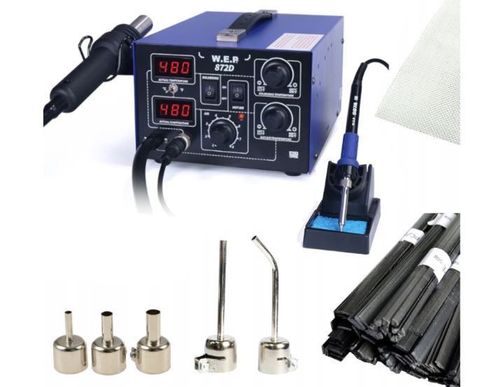 Spawarka plastiku WEP 872D +spoiwa siatka dysze